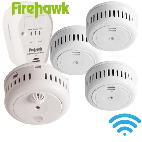 Scottish Legislation Compliant Basic+ Smoke & Heat Alarm Pack by Firehawk