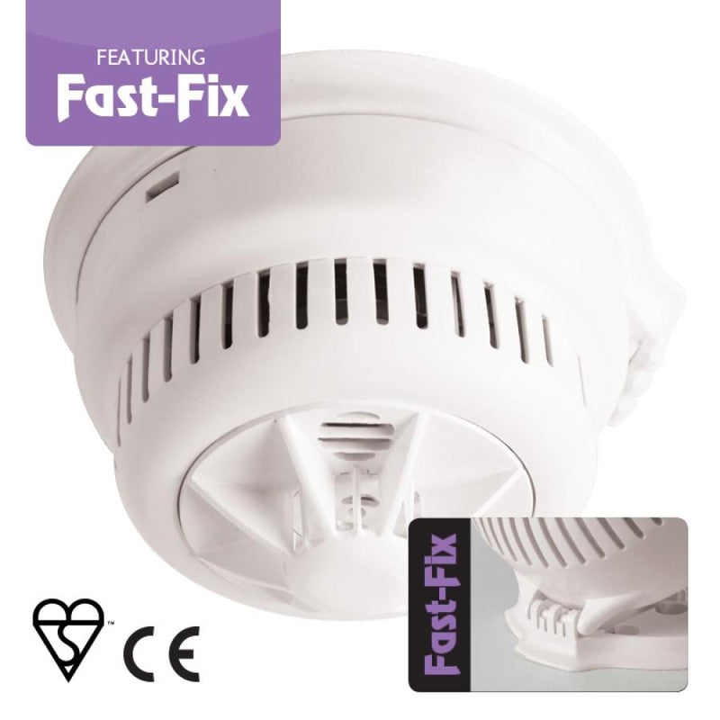 Firehawk Mains Powered Heat Alarm (Rechargeable battery back-up)